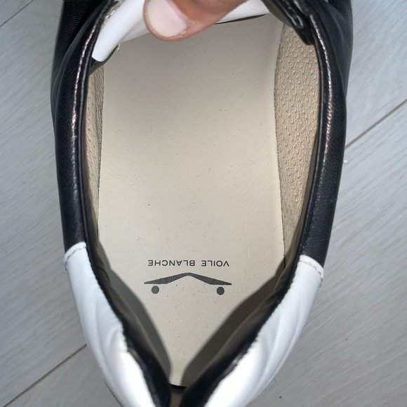 Voile Blanche Vintage Leather Platform Sneakers B&W Size 40 (US 9.5) - Picture 10 of 14
